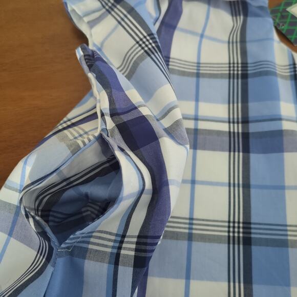 Classic Prep Maddie Summit Blue seersuckers Plaid/ collard dress size 12-18M NEW - Picture 4 of 8